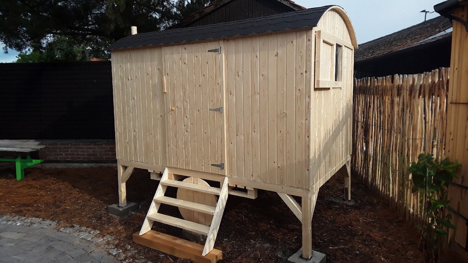 Wolff Finnhaus Kinderbauwagen Camping Bauwagen