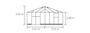 Vorschaubild Halls Gewächshaus Qube Square 8 - 6,3 m²