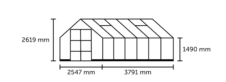 Halls Gewächshaus Icon 8 - 8,1 m² / 9,7 m² / 11,2 m²