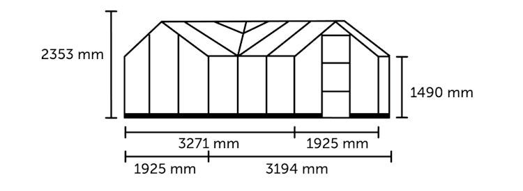 Halls Gewächshaus Icon Gartenhaus - 8,6 m² / 13 m²