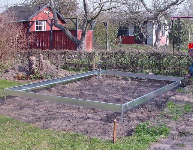 Halls Stahlfundament für Gewächshaus Qube 6 - 3,6 m² / 4,7 m² / 5,9 m²