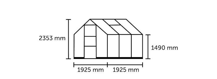 Halls Gewächshaus Icon 6 - 2,5 m² / 3,7 m² / 4,9 m² / 6,1 m²